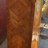 Armoire 2 portes en marqueterie motif fleurs début 20ème siècle