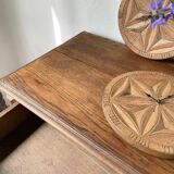 Oak console drapery 1950