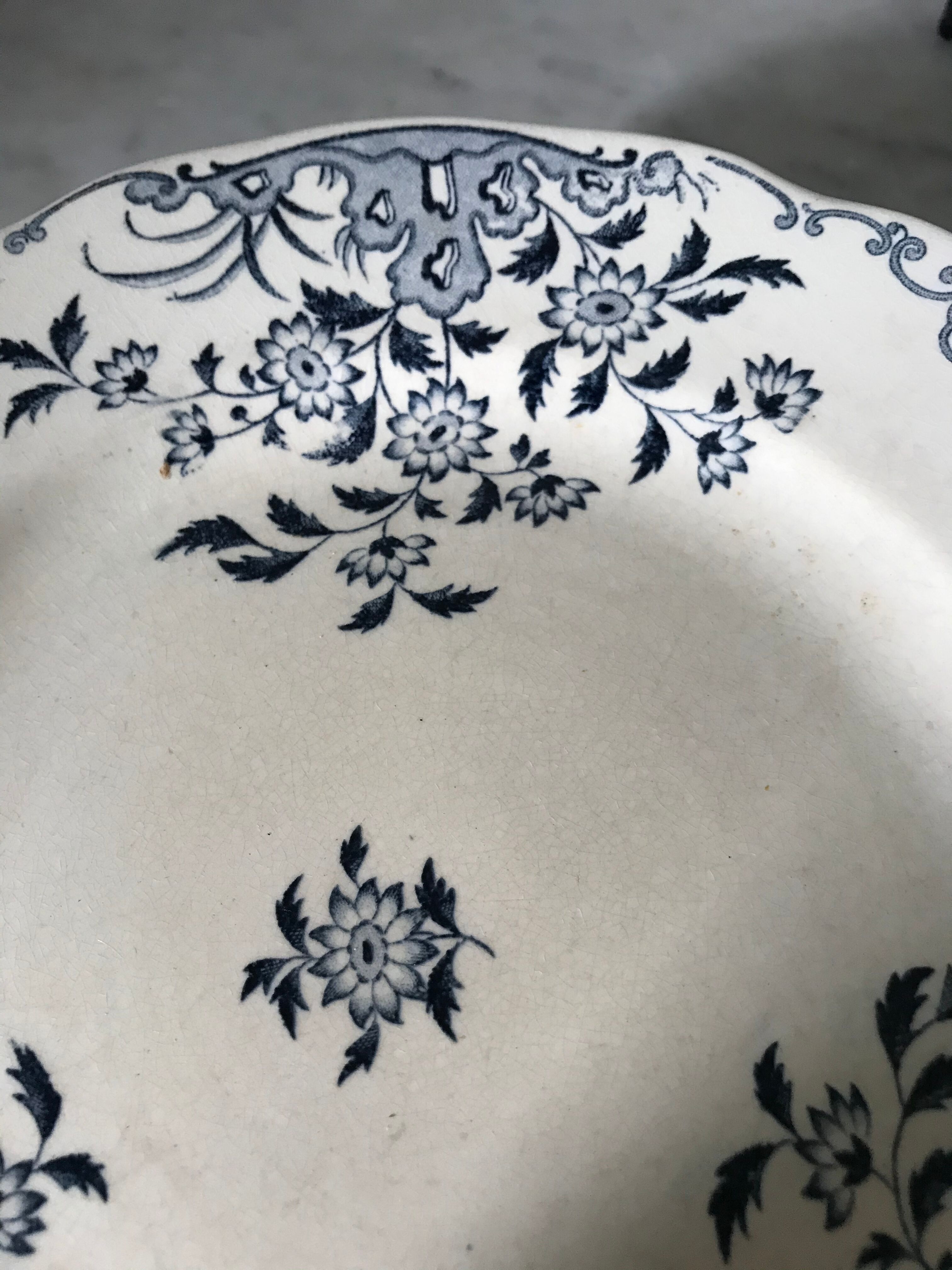 Série de 9 assiettes plates Sarreguemines & Digoin