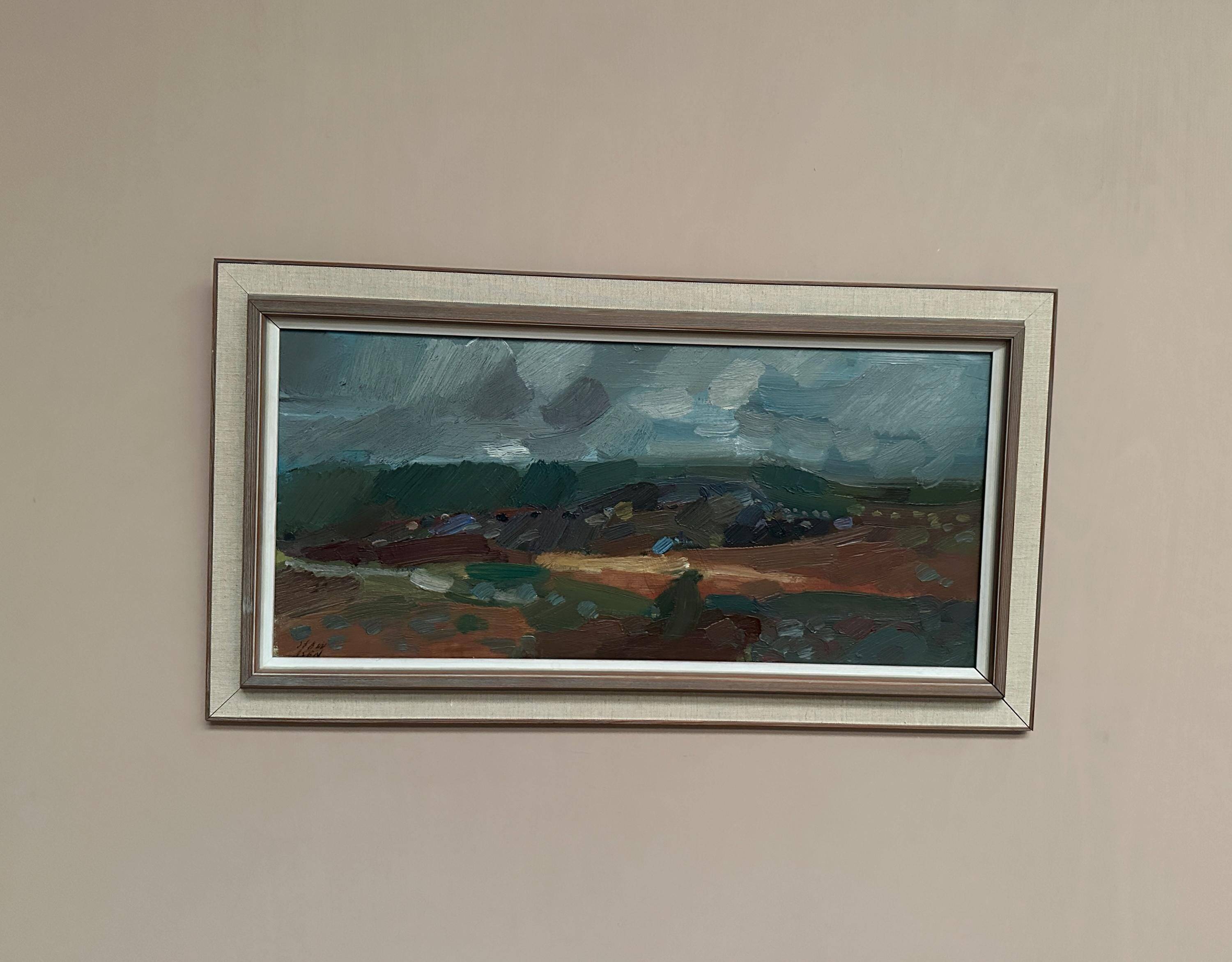 Original Swedish Oil on Canvas - "Kärra Hösten" by Gösta Stawåsen - Signed - Dated 1959 - Vintage and Framed