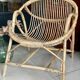 Fauteuil rotin corbeille vintage