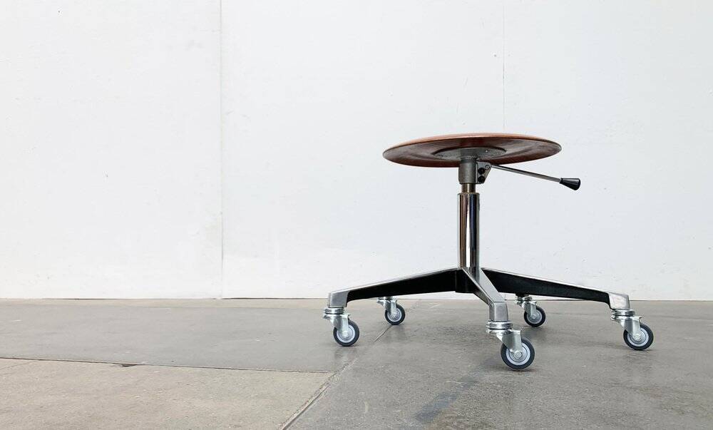 Mid-century German industrial swivel office stool by Schmitz, 1960s