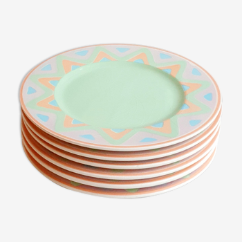 Set of 6 flat plates Pagnossin model Arizona