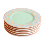 Ensemble de 6 assiettes plate Pagnossin modèle Arizona