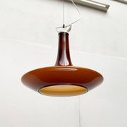 Mid-century glass tulip pendant by Peill & Putzler, 1960s.