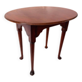 Table à thé de style ancien ovale en bois d'érable massif drexel heritage étiquette originale table design 1970