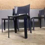 Chaises en cuir Fasem S91 Giancarlo Vegni
