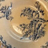 Set of 6 deep plates from Gien "chardons"