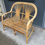 Seat rattan and bamboo vintage