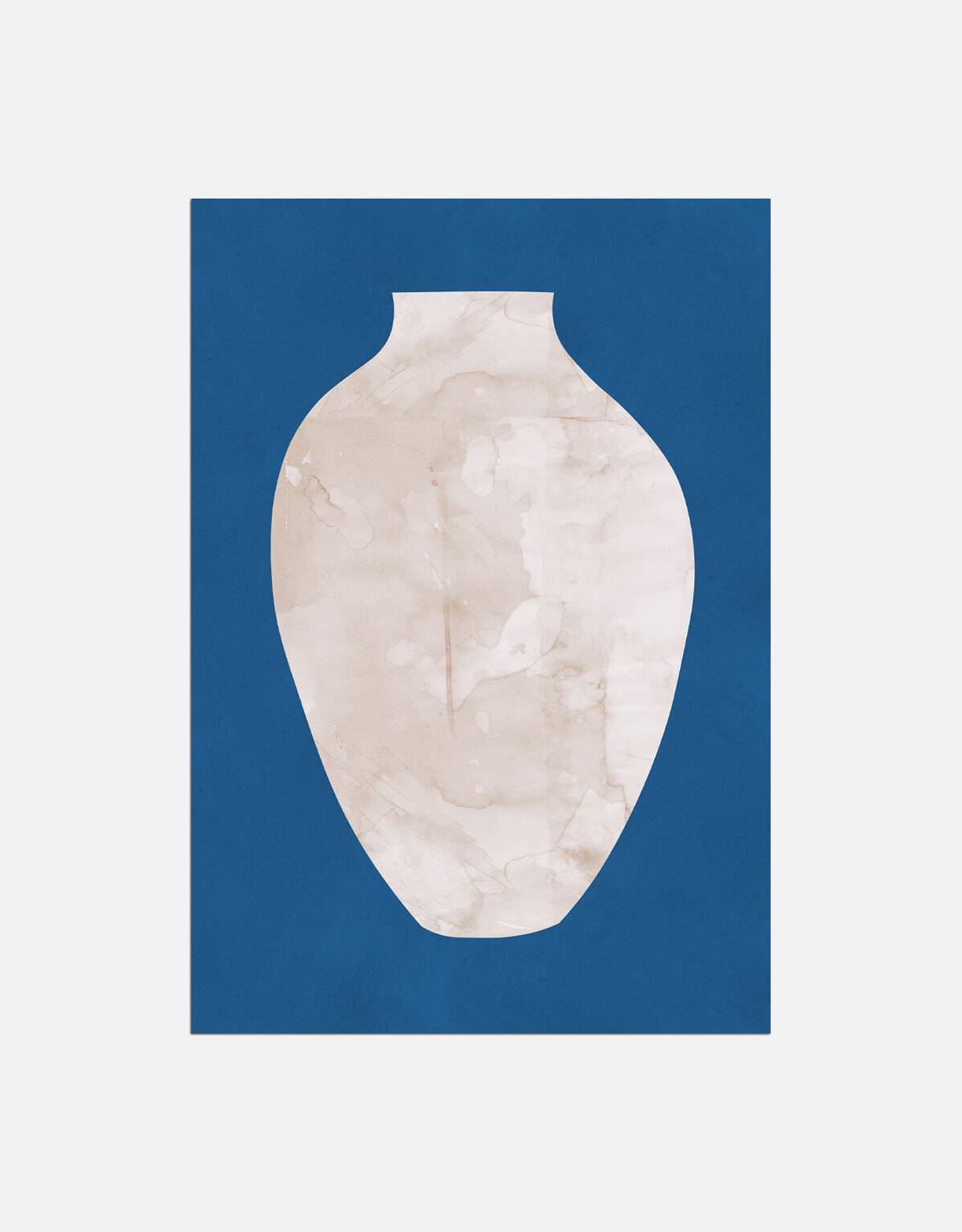 Art print. Vase on blue background. (50x70cm)