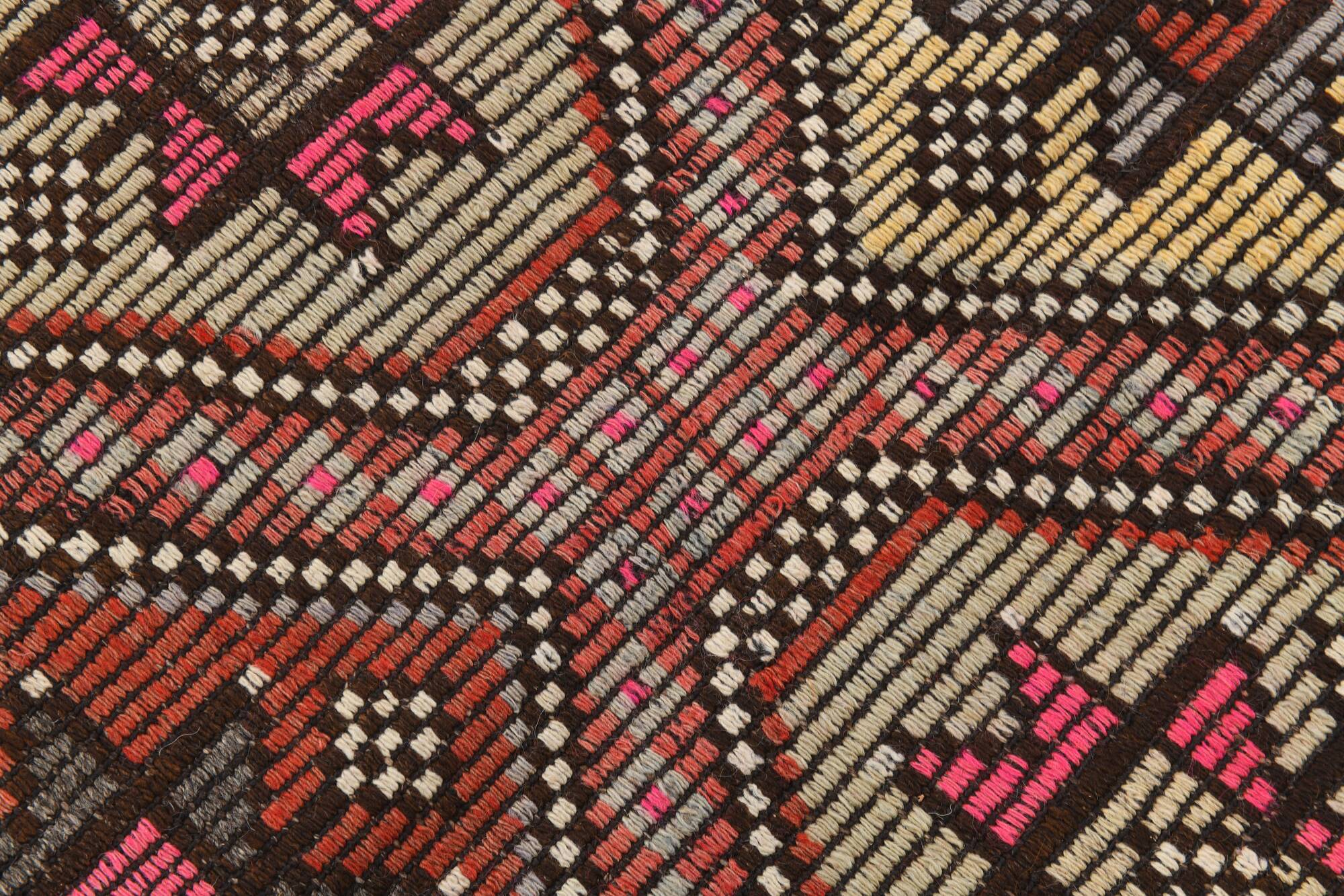 5x9 Brown Pink Antique Vintage Kilim Rug 166x78Cm SK 2402