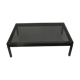 Table basse Pierre Vandel verre motif cannage noir