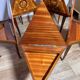 Italian Marquetry Five Piece Triangle Table