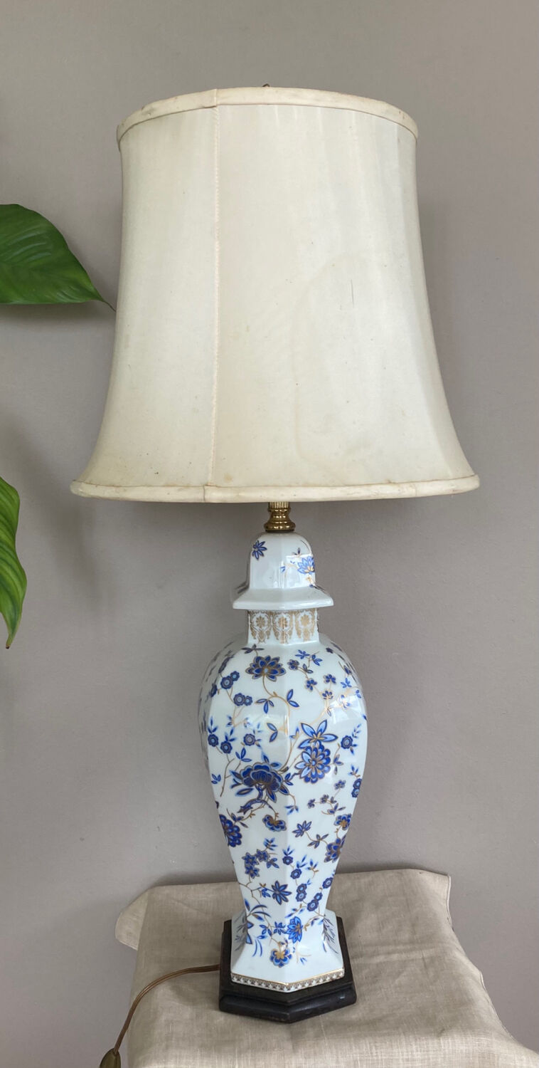 Porcelain living lamp nineteenth handmade decorations, double lighting