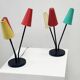 Set of two colorful table lamps