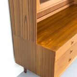 Buffet en teck avec portes en verre par Brouer Møbler, années 1960.