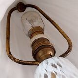 Set of 2 filigree Murano glass lamps