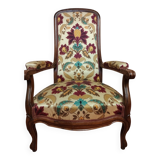 Voltaire armchair in walnut from the 19th Empire