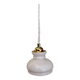 Vintage lampshade pendant light in white opaline