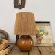 Wood lamp, fabric cable 2M, cord lampshade 1960