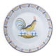 Old deep plate with rooster in Nevers ceramic