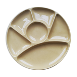 Pale yellow aperitif plate Gien