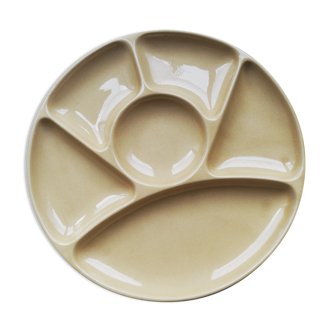 Assiette apéro jaune pâle Gien