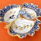Serviteur de table trifeuille   faïence polychrome HB Quimper