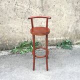 Curved wooden bar high chair