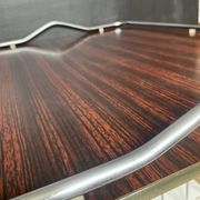 Plateau de service vintage en formica et inox