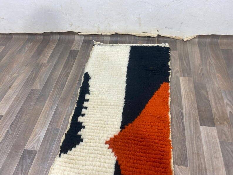 Handmade wool rug for your hallway size 75 x 300 cm