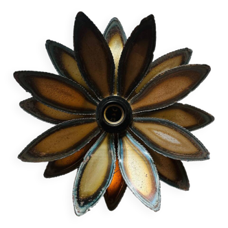 Vintage metal flower wall light