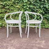 Antique pair of Italian Salvatore Leone chairs