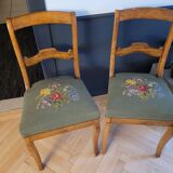 Canvas upholstered chairs