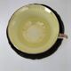 Large black, yellow iridescent and white Art Deco Saint-Amand cup.