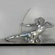 Diane chasseresse Sculpture Art déco en feuille d'argent par Salvatore Melani, 1930