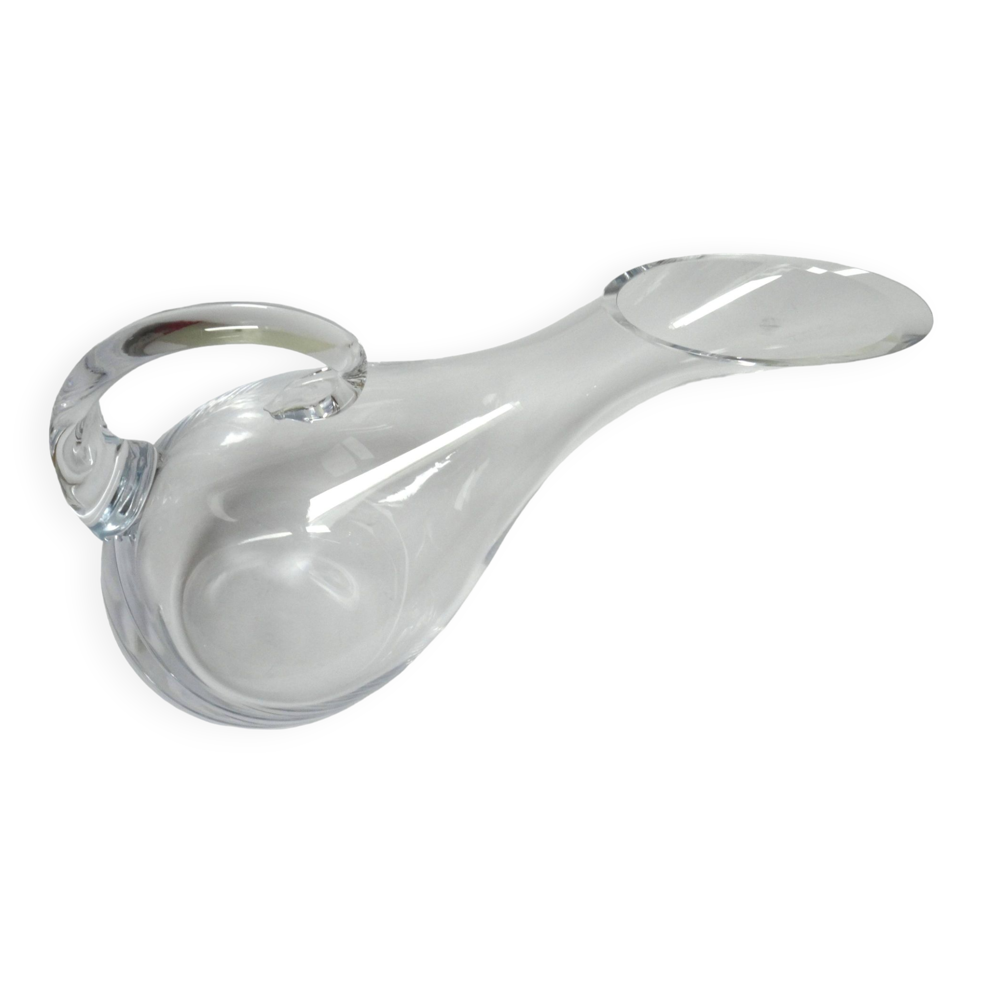 Leaning glass wine carafe