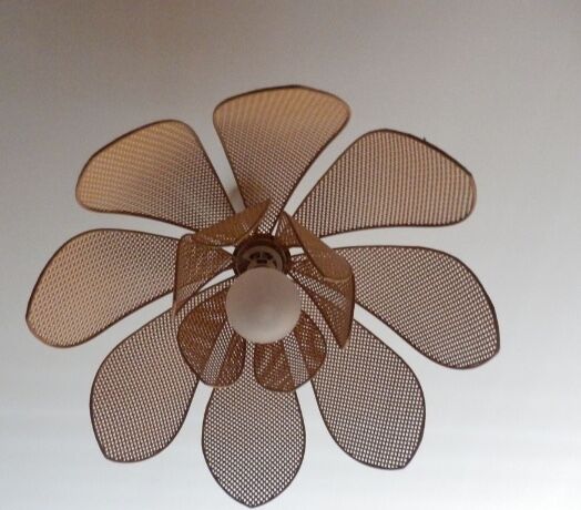 Flower hanging caning vintage rattan