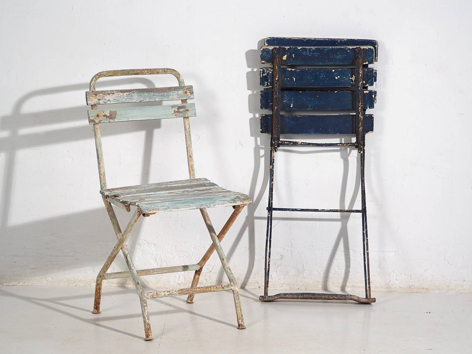 Antique folding garden chairs (c.1920). Set of 4 pieces #34