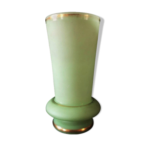 Vase, opaline vert, vers