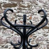 Antique French Art Deco Parrot Coat Rack Curved Wood