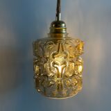Vintage amber glass pendant lamp or pendant lamp
