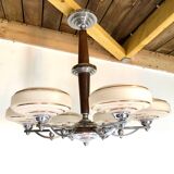 6-light art deco chandelier