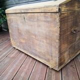 Antique chest, vintage wooden trunk