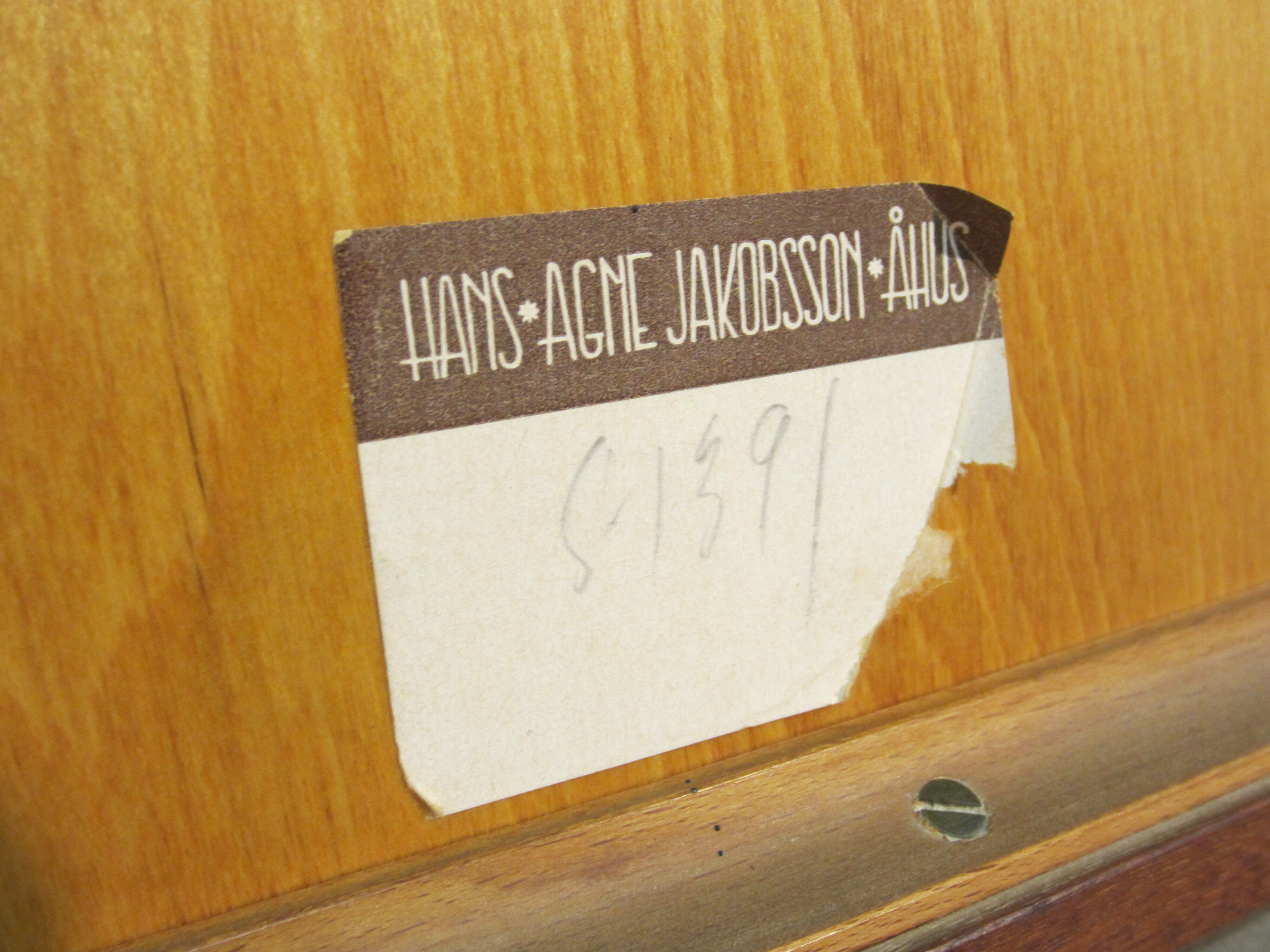 Scandinavian entrance mirror and shelf by Hans-Agne Jakobsson Åhus