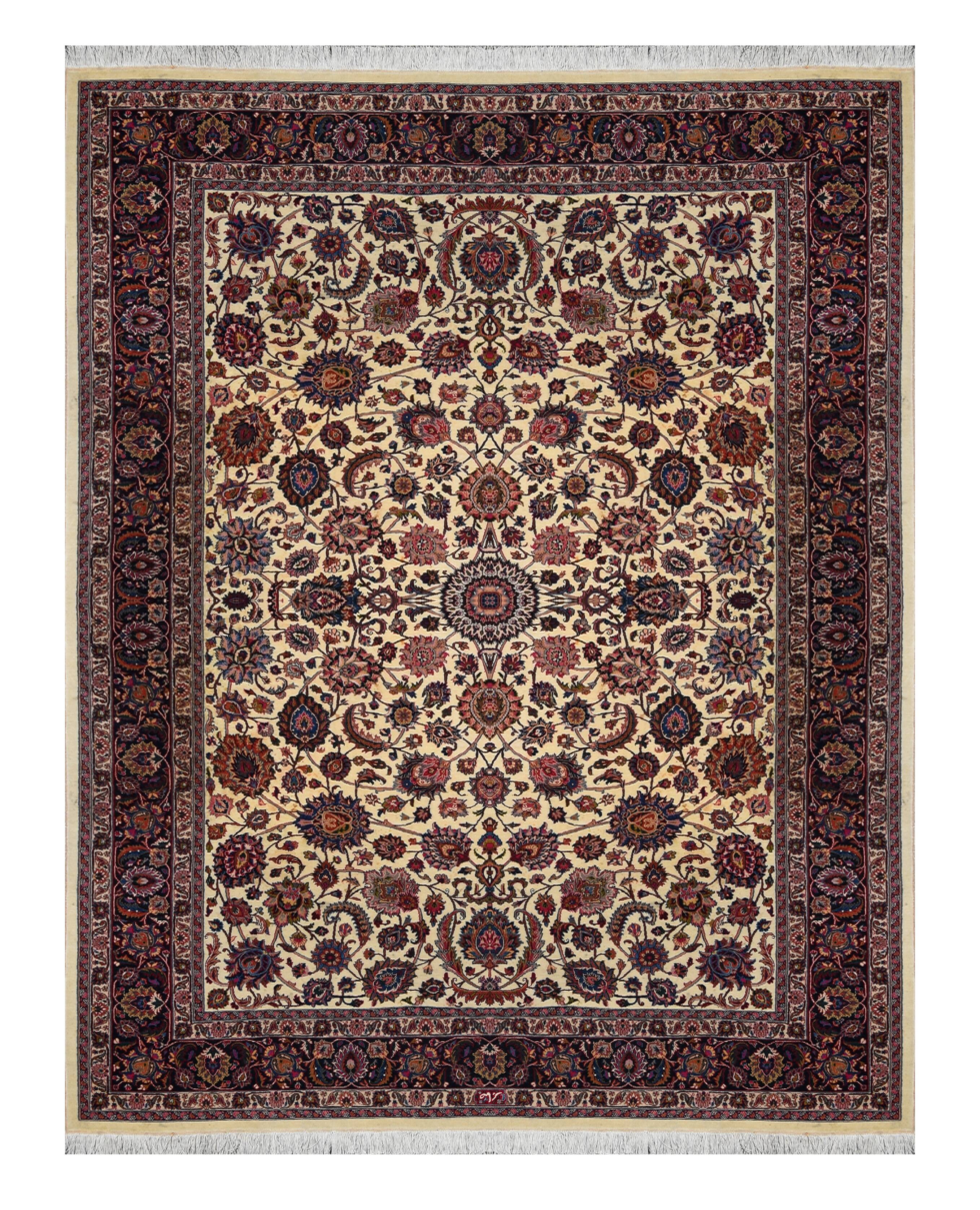 Oriental carpet Tabriz Iran in wool and silk – Signed "Saber" – 210 x 300 cm