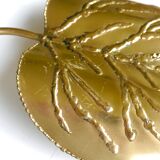 Pair of brass "leaf" wall lamps, 70s