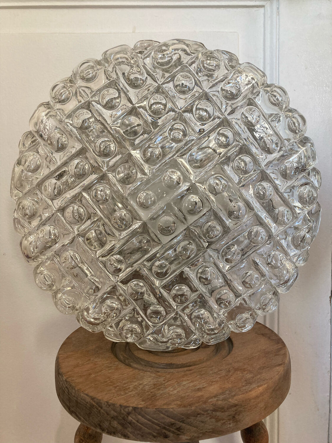 Glass ceiling lamp 1970