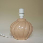 Lampe en céramique avec abat-jour en coton vichy