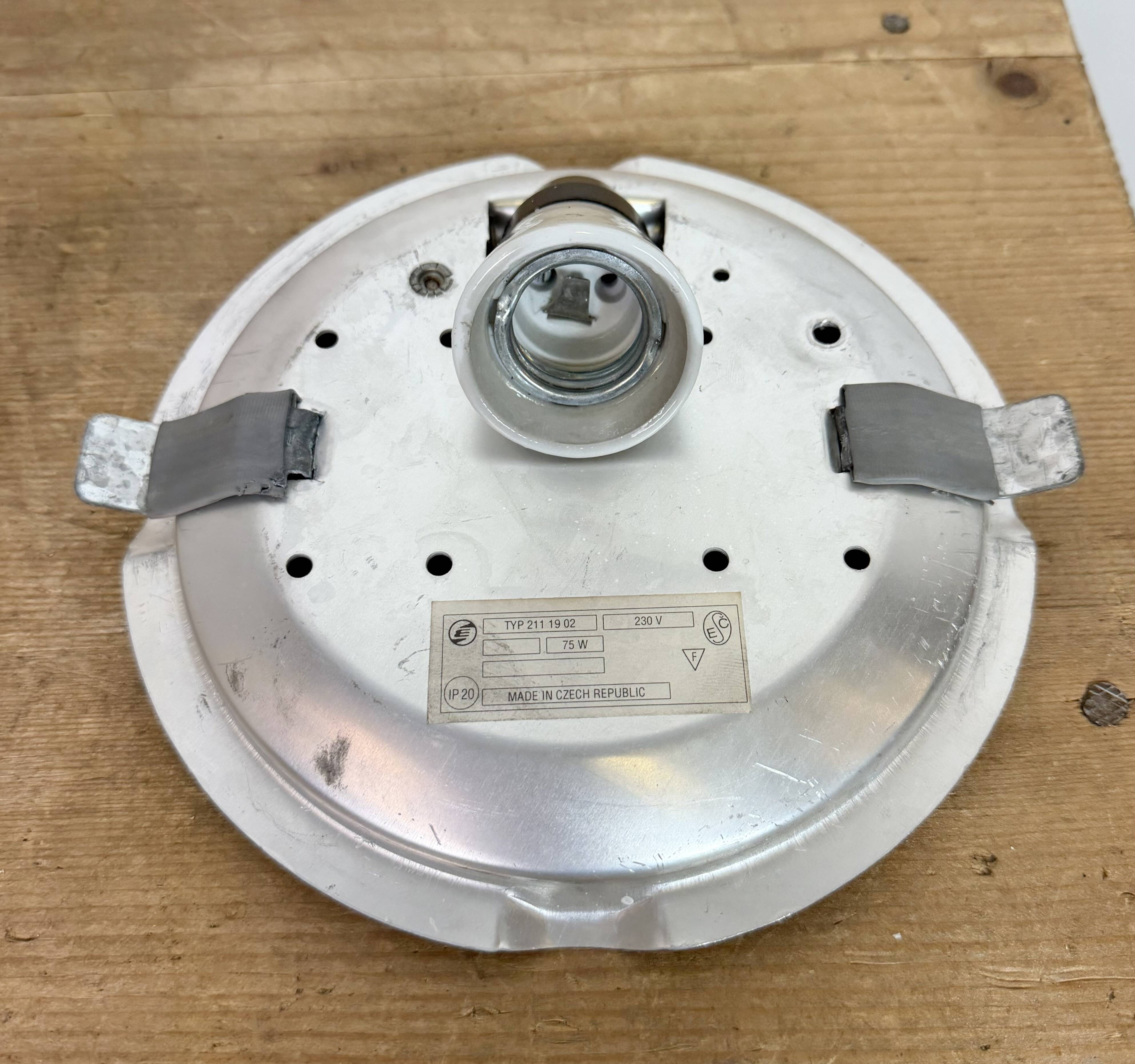 Vintage Wall Or Ceiling Light with Milk Glass, 1970s